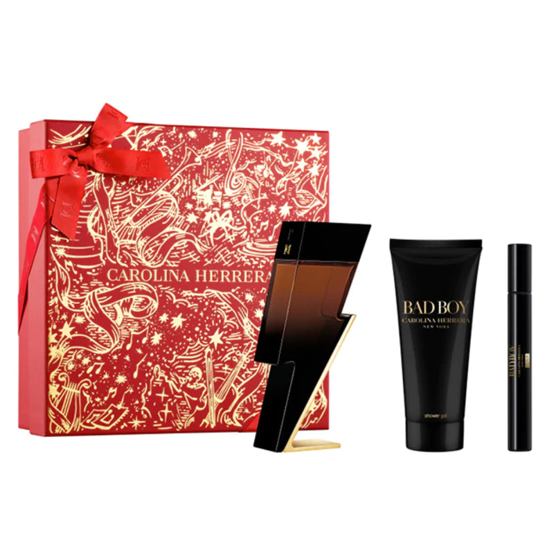 Set Perfume Bad Boy Elixir 100 ml + Mini 10 ml + Gel de Ducha 100 ml de Carolina Herrera 2025