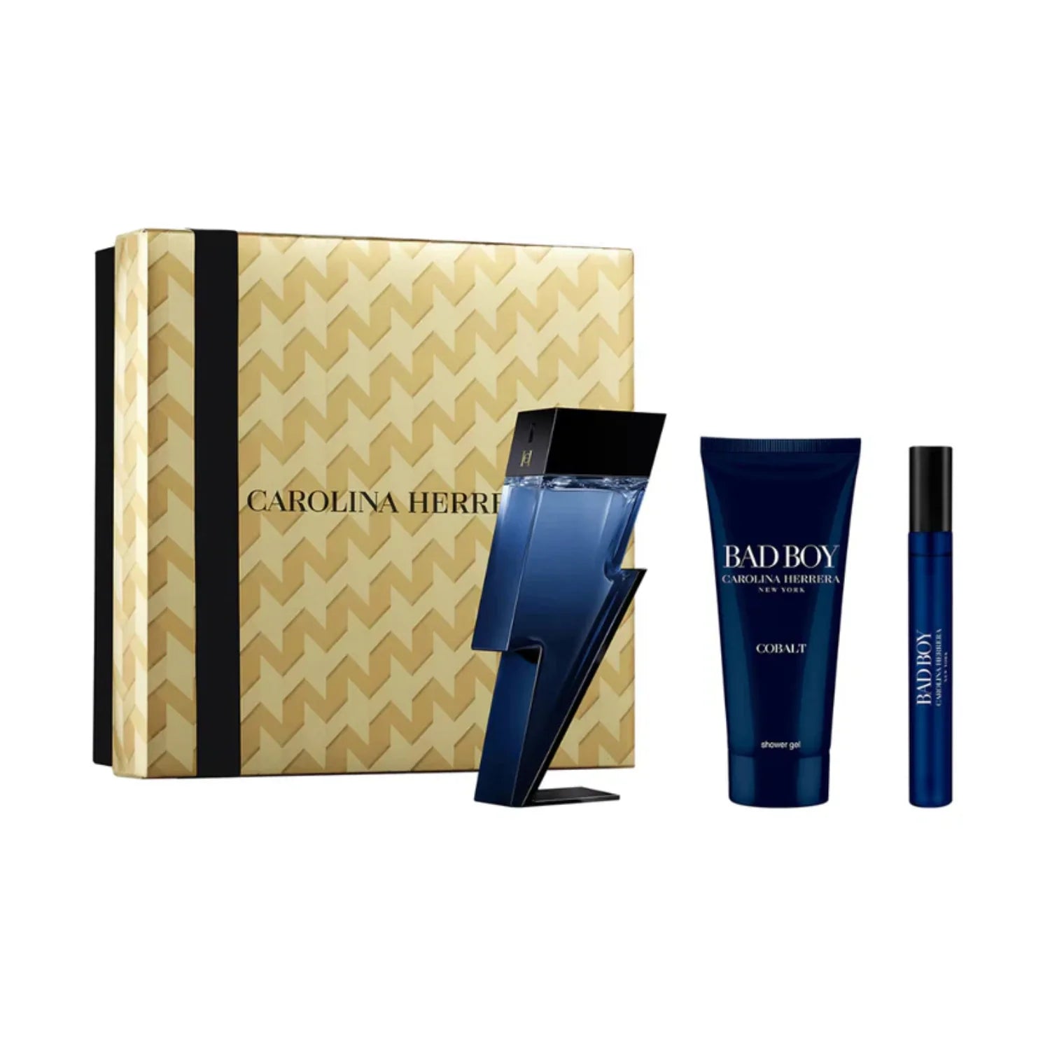 Set Perfume Bad Boy NY Cobalt EDP Électrique 100 ml + Mini 10 ml + Gel de Ducha 100 ml Carolina Herrera 2026